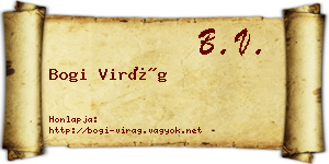 Bogi Virág névjegykártya