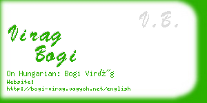 virag bogi business card